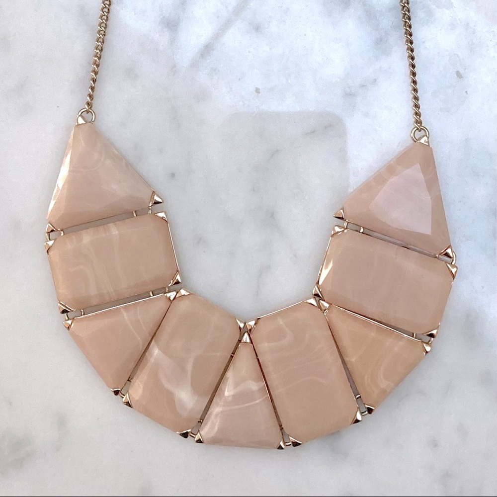 Blush and Gold statement necklace